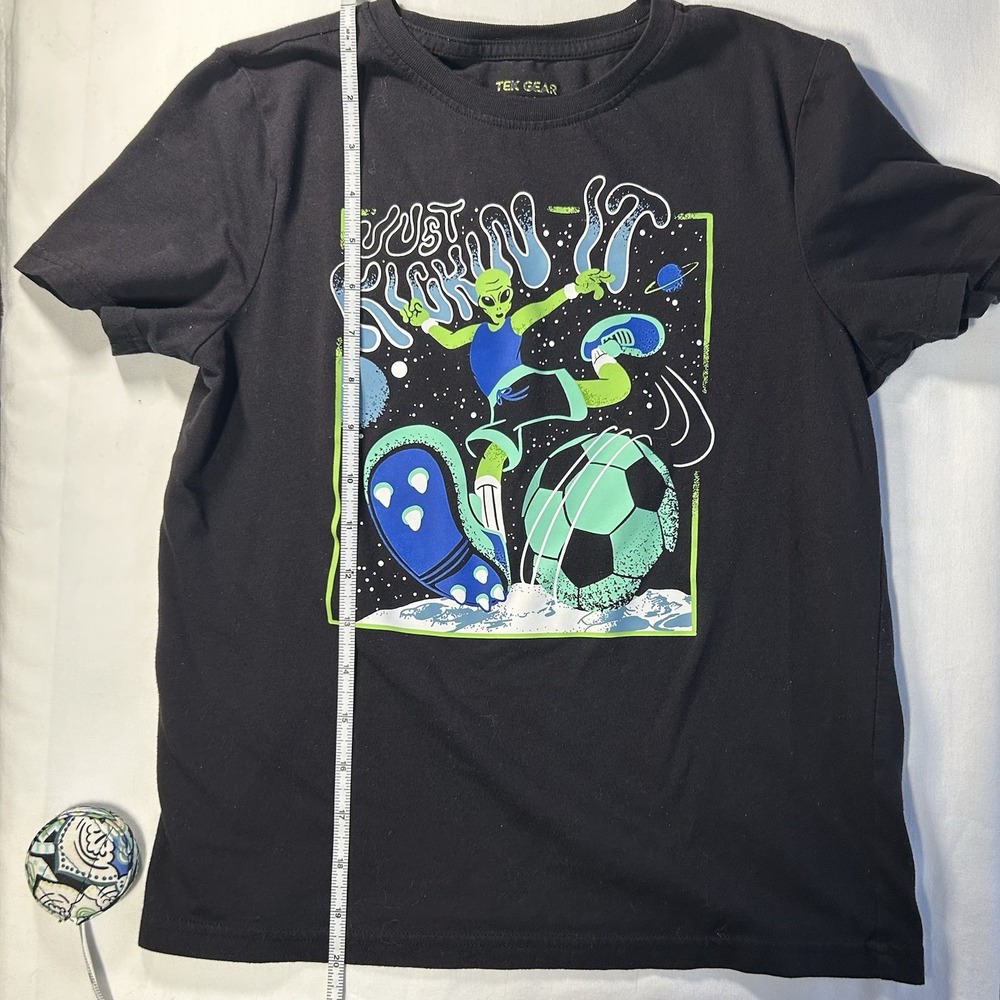Nike Tek Gear Boys Graphic T-Shirt Lot 4pc Dinosaur Alien Soccer Multi Size M - Picture 2 of 16